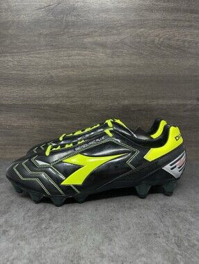 Diadora DD Solano Plus Soccer Cleats Mens Size 11.5 Black Green 71268A